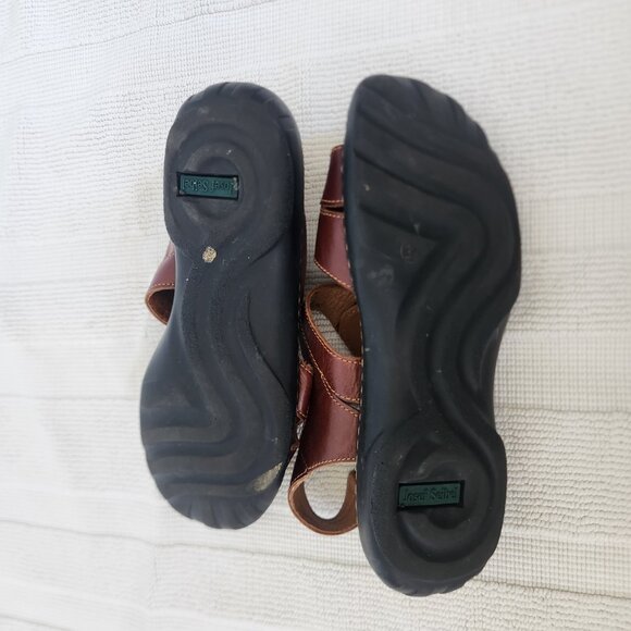 Josef Seibel Sandals Womens 39 /8  Slingback Strappy Brown Leather Open Toe - Picture 11 of 11